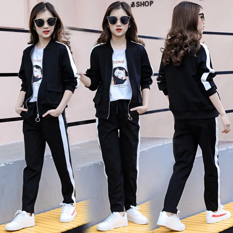 Kids Clothes Set Fashion Teen Girls Tracksuits Spring 2pcs Children Sport Suits 8 10 12 16 year Girls Clothes Size 12 and 14 
Kids Clothes Set Fashion Teen Girls Tracksuits Spring 2pcs Children Sport Suits 8 10 12 16 year Girls Clothes Size 12 and 14