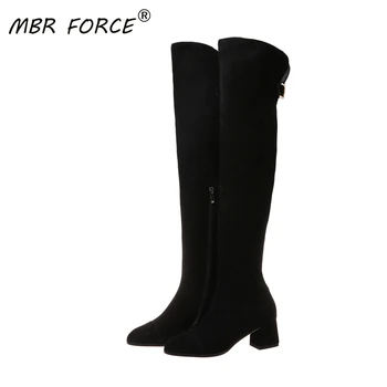 MBR FORCE Fashion Simple solid color super skinny legs comfortable boots cow suede women over the knee Sexy Woman Shoes Ladies 
MBR FORCE Fashion Simple solid color super skinny legs comfortable boots cow suede women over the knee Sexy Woman Shoes Ladies