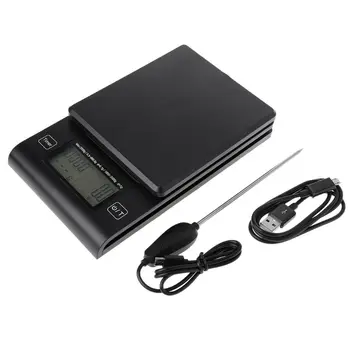 Multi-function Kitchen Scale Timer Thermometer Coffee Scales w Temperature Probe L69A
Multi-function Kitchen Scale Timer Thermometer Coffee Scales w Temperature Probe L69A