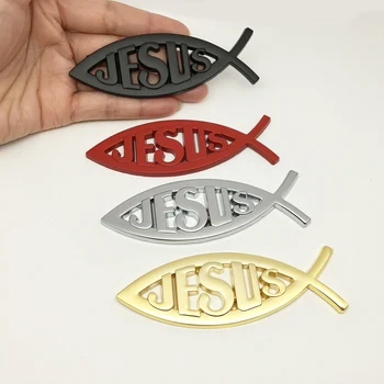 3D Metal Jesus Fish Symbol Logo Car Sticker Badge Emblem Tail Decal Motorcycle Car Accessories Automobiles car styling 
3D Metal Jesus Fish Symbol Logo Car Sticker Badge Emblem Tail Decal Motorcycle Car Accessories Automobiles car styling