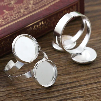 12mm 5pcs Silver Plated Brass Adjustable Ring Settings Blank/Base,Fit 12mm Glass Cabochons,Buttons;Ring Bezels -J2-12
12mm 5pcs Silver Plated Brass Adjustable Ring Settings Blank/Base,Fit 12mm Glass Cabochons,Buttons;Ring Bezels -J2-12