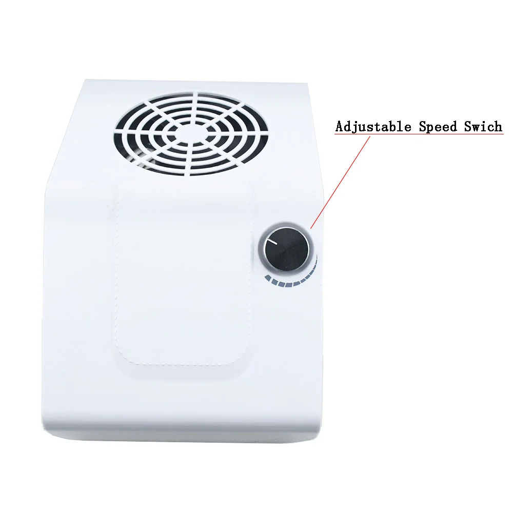 60W Powerful Nail Dust Suction Collector Vacuum Cleaner Professional Manicure Tool With Suction Adjustment Nail Salon Equiment