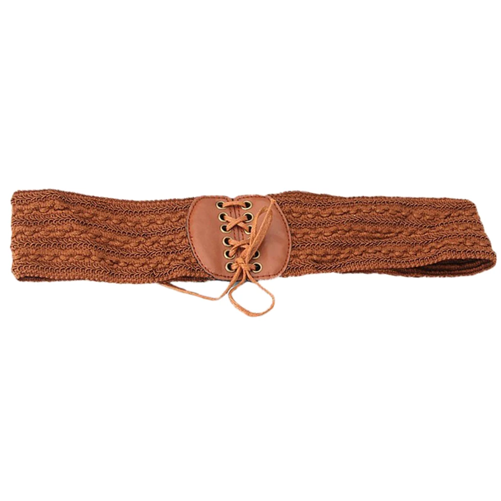 Fashion Leather Wide Waist Belt Lace Up Corset Cinch Sweater Dress Waistband Fashion Leather Wide Waist Belt Lace Up Corset Cinch Sweater Dress Waistband