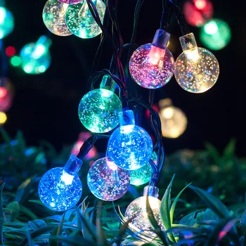2020 New LED Solar String Lights 7M 5M Ball Crystal Solar Powered Globe Fairy Lights for Holiday Christmas Garden Lighting
2020 New LED Solar String Lights 7M 5M Ball Crystal Solar Powered Globe Fairy Lights for Holiday Christmas Garden Lighting