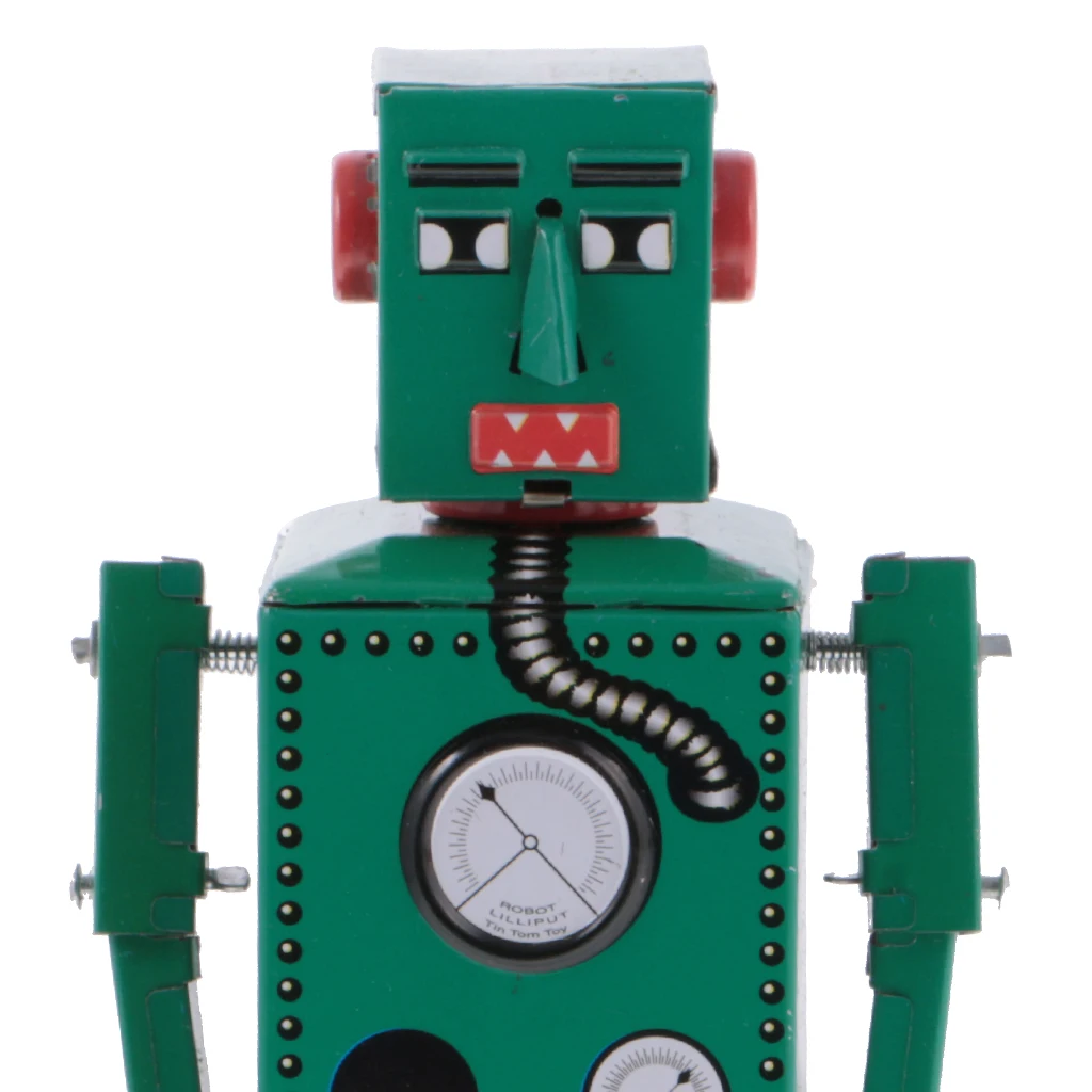 Vintage Wind Up Tin Toy Clockwork Metal Mechanical Walking Robot MS397 Gifts Vintage Wind Up Tin Toy Clockwork Metal Mechanical Walking Robot MS397 Gifts