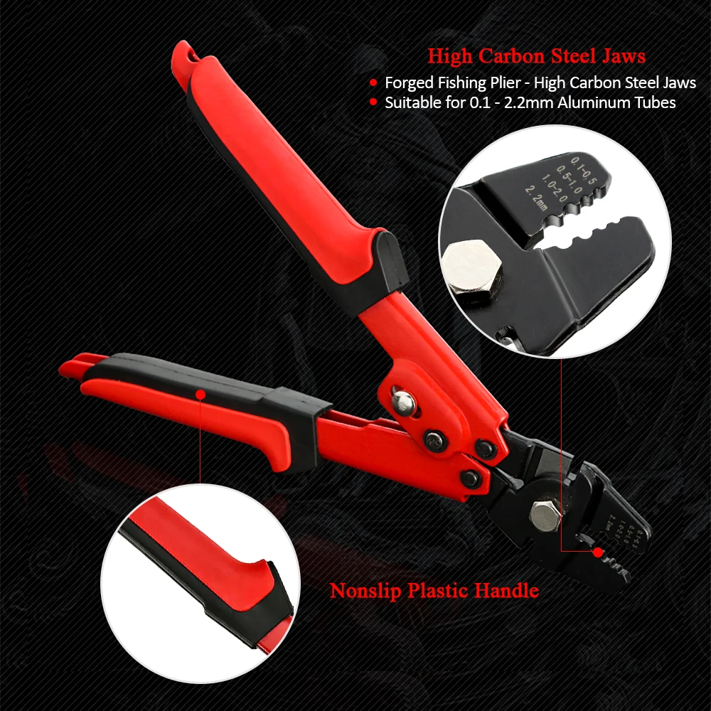 Hot New Fishing High Carbon Steel 0.1-2.2mm Copper Tube Crimping Fishing Pliers Terminal Fishing Line Cutter Scissors Tool
Hot New Fishing High Carbon Steel 0.1-2.2mm Copper Tube Crimping Fishing Pliers Terminal Fishing Line Cutter Scissors Tool