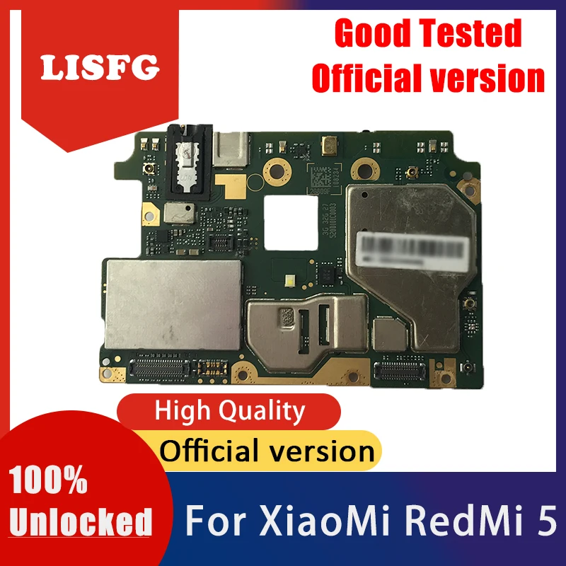 LISFG Good Tested For Xiaomi Redmi 5 Hongmi 5 Motherboard Unlocked Original For Xiaomi Redmi 5 Hongmi 5 Logic Board Mainboard
LISFG Good Tested For Xiaomi Redmi 5 Hongmi 5 Motherboard Unlocked Original For Xiaomi Redmi 5 Hongmi 5 Logic Board Mainboard