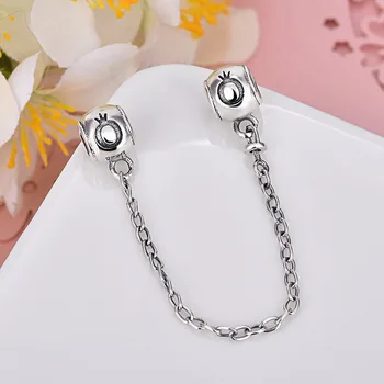 Real 925 Sterling Silver Beads Crown O Safety Chain Charm Beads charms fit Original Pandora Bracelets Women DIY Jewelry 2020
Real 925 Sterling Silver Beads Crown O Safety Chain Charm Beads charms fit Original Pandora Bracelets Women DIY Jewelry 2020