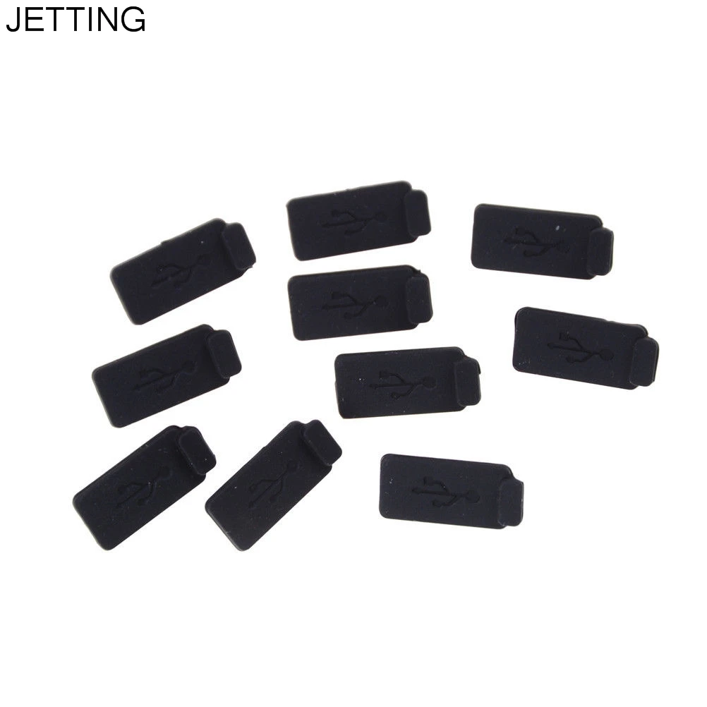 Фото JETTING 10 шт. прочный черный ПК ноутбук USB Заглушка Крышка резиновая Мягкая