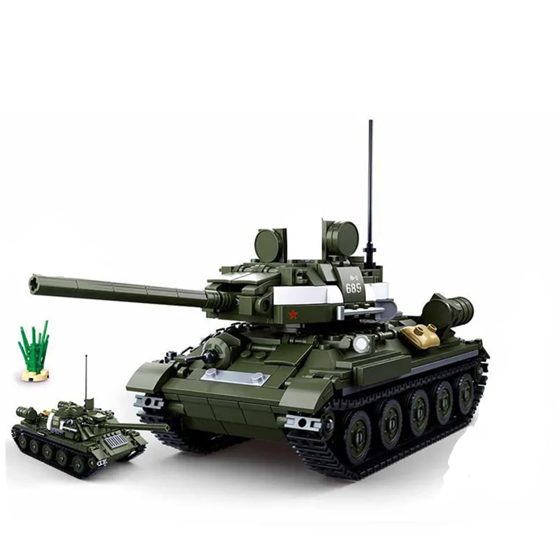 2019 World War 2 WW2 Soldiers Armored Vehicle T-34\T-85Tank Military Swat Army 2 In 1 Model Building Blocks Bricks Kids Toys
2019 World War 2 WW2 Soldiers Armored Vehicle T-34\T-85Tank Military Swat Army 2 In 1 Model Building Blocks Bricks Kids Toys