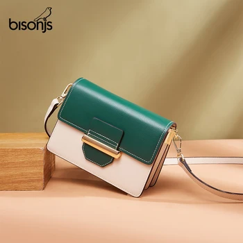 BISONJS Contrast Color Leather Crossbody Bag For Women 2020 Travel Handbag Fashion Simple Shoulder Bag Lady Crossbody Bag B1856
BISONJS Contrast Color Leather Crossbody Bag For Women 2020 Travel Handbag Fashion Simple Shoulder Bag Lady Crossbody Bag B1856
