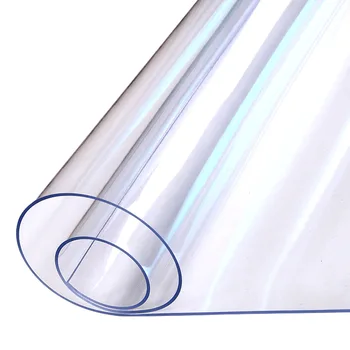 Waterproof Oilproof Soft Glass Tablecloth Transparent Crystal Board Printed Tea Table Mat Desk Cover Rectangular Tablecloths 1PC