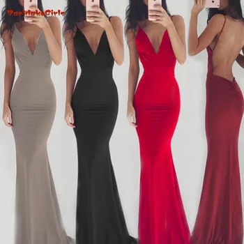 BacklakeGirls Sexy V Neck Sleeveless Sling Evening Dress Wine Red Blue Backless Slim Women's Dress Long Cheap Formal Prom Gown
BacklakeGirls Sexy V Neck Sleeveless Sling Evening Dress Wine Red Blue Backless Slim Women's Dress Long Cheap Formal Prom Gown
