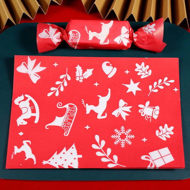500 pcs/lot Cute Warm White Christmas Ornament Festive Red Nougat Wrapping Paper Sled Reindeer Tree Decor Gift DIY Candy Paper
500 pcs/lot Cute Warm White Christmas Ornament Festive Red Nougat Wrapping Paper Sled Reindeer Tree Decor Gift DIY Candy Paper