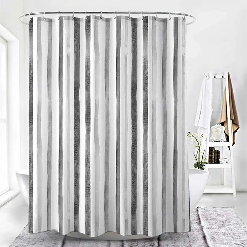 Watercolor Striped Bathroom Shower Curtain Thickened Polyester Fabric Waterproof Shower Curtains Simple and Modern Curtain
Watercolor Striped Bathroom Shower Curtain Thickened Polyester Fabric Waterproof Shower Curtains Simple and Modern Curtain