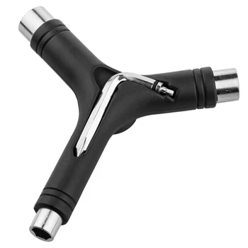 Black 6 Way Y Tool Scooter/Skateboard/Longboard Tool with key turner & Axle Threading Tool
Black 6 Way Y Tool Scooter/Skateboard/Longboard Tool with key turner & Axle Threading Tool