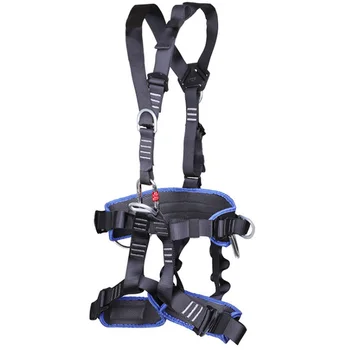 

Hot HG-Full Body Climbing Harness Belt Adjustable Harness Security Seat Belt Mountaineering Rescue Protective Belt