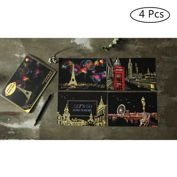 4PC 20*14cm Magic Scratch Postcards Art Craft Scraping Paintings Paper Building Animal Flora Kids decompression DIY Drawing Toys
4PC 20*14cm Magic Scratch Postcards Art Craft Scraping Paintings Paper Building Animal Flora Kids decompression DIY Drawing Toys