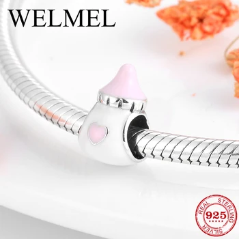 Real 925 Sterling Silver Charms Pink Baby pacifier Feeding bottle Beads Fit Original Women Charms DIY Bracelet Jewelry making
Real 925 Sterling Silver Charms Pink Baby pacifier Feeding bottle Beads Fit Original Women Charms DIY Bracelet Jewelry making