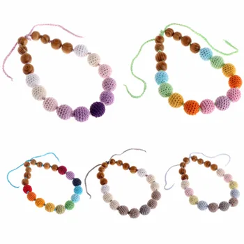 OOTDTY Teething Nursing Breastfeeding Necklace Wood Beads Baby Chew Jewelry Teether Toy
OOTDTY Teething Nursing Breastfeeding Necklace Wood Beads Baby Chew Jewelry Teether Toy