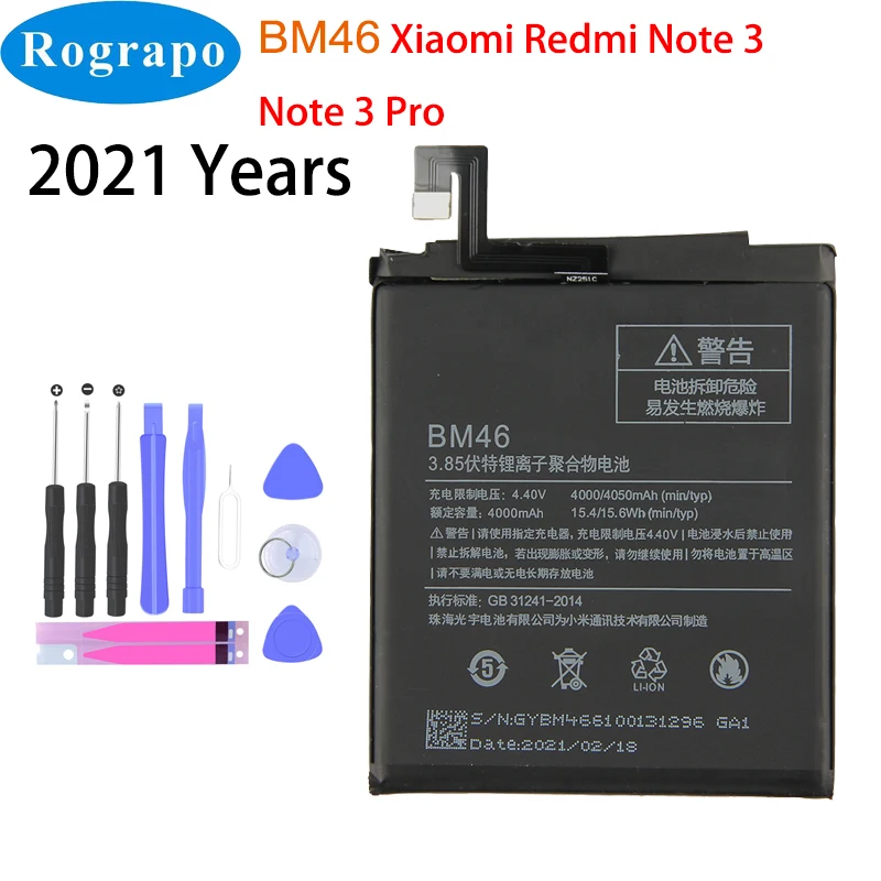 Оригинальный Новый 4000 мАч Замена BM46 батарея для Xiaomi Redmi Note 3 Note3 Prime Pro BM 46 сотовый