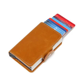 2019 Men double Aluminum Leather Credit Card Holder RFID Metal Wallet Automatic pop up Anti-theft Purse Business ID Cardholder
2019 Men double Aluminum Leather Credit Card Holder RFID Metal Wallet Automatic pop up Anti-theft Purse Business ID Cardholder