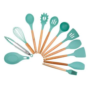 Silicone Kitchen Utensils Set Cooking Set Spatula Shovel Wooden Handle Cooking Tools Pots Set With Box Kitchen Tools Soup Spoon
Silicone Kitchen Utensils Set Cooking Set Spatula Shovel Wooden Handle Cooking Tools Pots Set With Box Kitchen Tools Soup Spoon