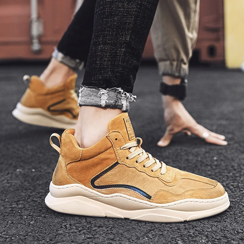 Martin boots Skateboarding shoes men high shoes sneakers winter warm plush leather snow boots trend sports student shoes A369M 
Martin boots Skateboarding shoes men high shoes sneakers winter warm plush leather snow boots trend sports student shoes A369M