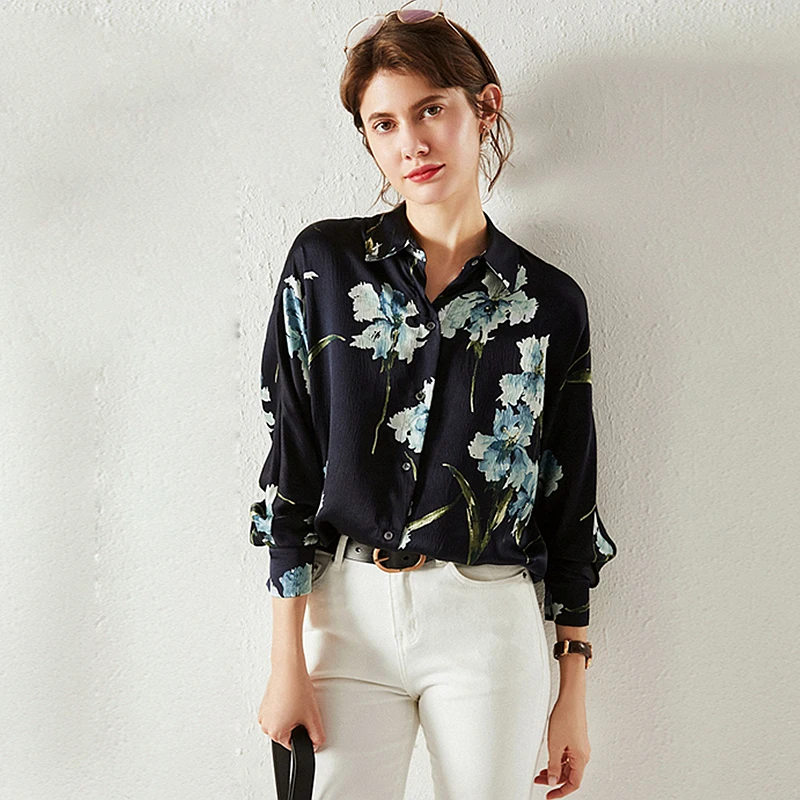 100% High Quality Silk Blouse Woman Casual Style Printed Turn down Neck Simple Design Long Sleeves Shirt Office Style Fashion
100% High Quality Silk Blouse Woman Casual Style Printed Turn down Neck Simple Design Long Sleeves Shirt Office Style Fashion