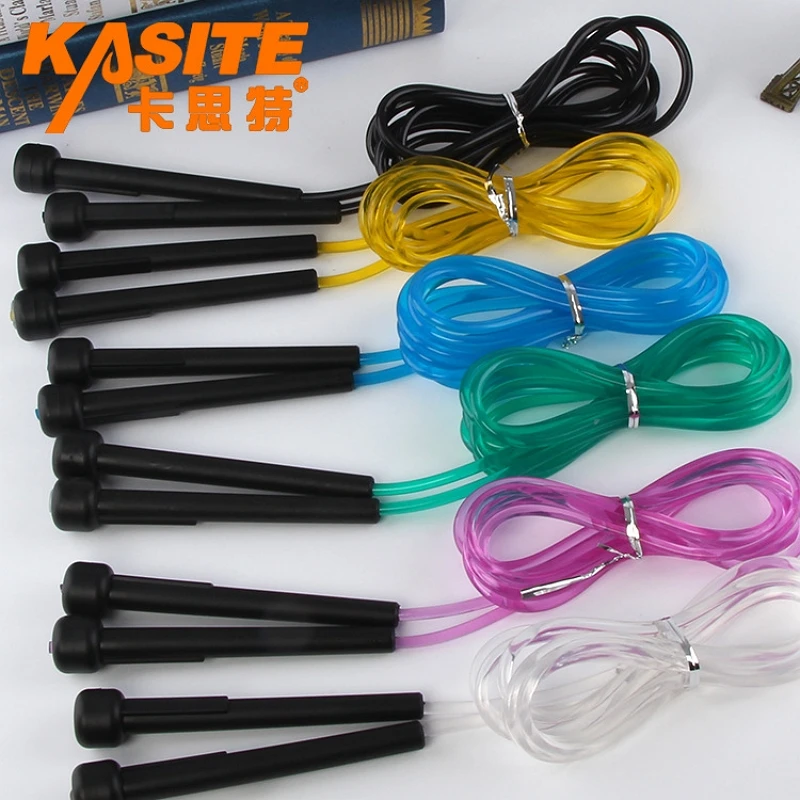 Professional race skipping rope adjustable length no knots PVC rubber jump rope plastic handle Skipping g rope Adult kid fitness
Professional race skipping rope adjustable length no knots PVC rubber jump rope plastic handle Skipping g rope Adult kid fitness