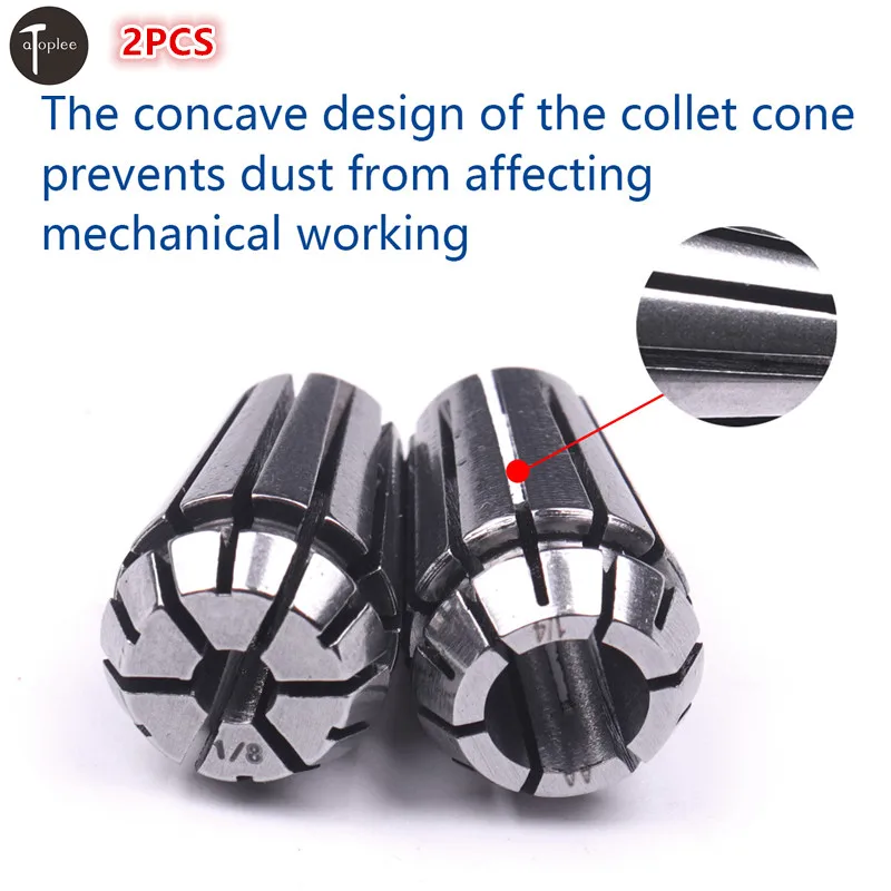 High Precision 2Pcs CNC ER11 1/4'',1/8" Inch Collet 65Mn Spring Collet Chucks Tool For CNC Engraving Machine&Milling Lathe
High Precision 2Pcs CNC ER11 1/4'',1/8" Inch Collet 65Mn Spring Collet Chucks Tool For CNC Engraving Machine&Milling Lathe