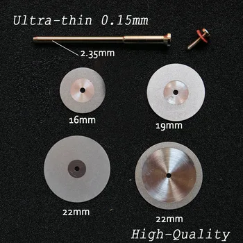 

Dental thin 0.15mm Double Sided Diamond Cutting Disc for separating polishing ceramic crown plaster or jade with mandrels
