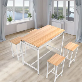 1 Set Modern Industrial Style Dining Table Set Dining Room Home Kitchen Furniture with 4pcs Chairs
1 Set Modern Industrial Style Dining Table Set Dining Room Home Kitchen Furniture with 4pcs Chairs