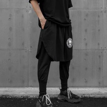 Men Fake 2PCS Splice Skull Print Loose Casual Harem Pants Jogger Sweatpants Male Streetwear Hip Hop Punk Gothic Skirt Trousers
Men Fake 2PCS Splice Skull Print Loose Casual Harem Pants Jogger Sweatpants Male Streetwear Hip Hop Punk Gothic Skirt Trousers
