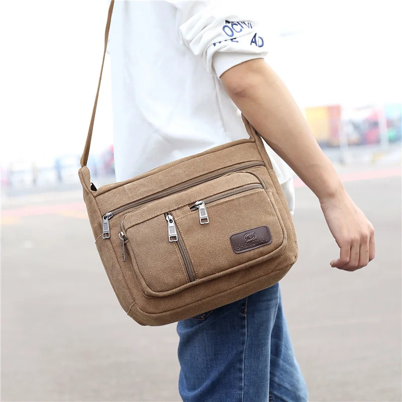 Summer New Style Trend Men Large Size Canvas Single Shoulder Backpack Lightweight Fashion Comfortable Breathable Sports MEN'S Me
Summer New Style Trend Men Large Size Canvas Single Shoulder Backpack Lightweight Fashion Comfortable Breathable Sports MEN'S Me