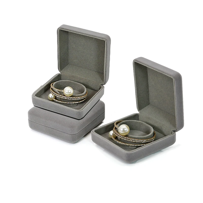 Gray Velvet Coated Bangle Bracelet Display Boxes Jewellery Packaging Gift Organizer Case
Gray Velvet Coated Bangle Bracelet Display Boxes Jewellery Packaging Gift Organizer Case