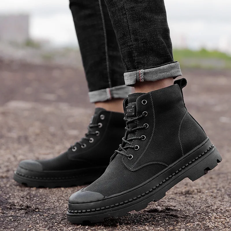 Large Size 47 Men Martin Boots Workwear Korean-style Trend Waterproof Hight-top Genuine Leather Autumn & Winter Cotton-padded Sh
Large Size 47 Men Martin Boots Workwear Korean-style Trend Waterproof Hight-top Genuine Leather Autumn & Winter Cotton-padded Sh
