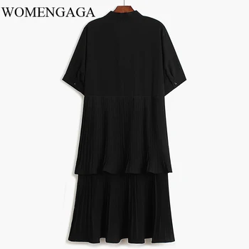 Loose Women Black Brief Pleated Chiffon Big Size Dress Bow Collar Half Sleeve Loose Fit Fashion Spring Summer 2020 7H6J
Loose Women Black Brief Pleated Chiffon Big Size Dress Bow Collar Half Sleeve Loose Fit Fashion Spring Summer 2020 7H6J