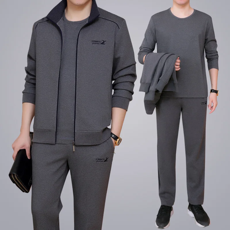 Spring And Autumn New Style Middle-aged MEN'S Sport Suit Long Sleeve Loose-Fit Pure Cotton Sports Clothing Hoodie Three-piece Se
Spring And Autumn New Style Middle-aged MEN'S Sport Suit Long Sleeve Loose-Fit Pure Cotton Sports Clothing Hoodie Three-piece Se