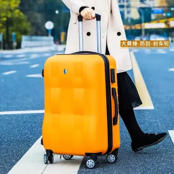 

Firstmeet travel luggage luxury fashion trolley suitcase on wheels 20/24/26 boarding password carry on luggage bag large valise