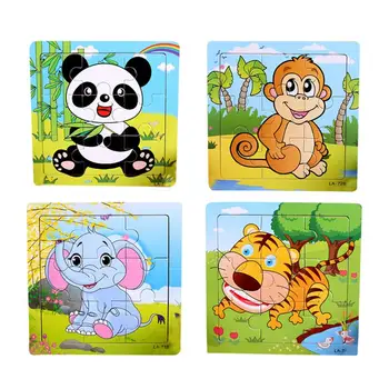 4pcs 9 Puzzles in 1 Animal Wooden Chunky Puzzle Toys for Toddlers Preschool Aged Baby Kids Educational and Sensory Learning 
4pcs 9 Puzzles in 1 Animal Wooden Chunky Puzzle Toys for Toddlers Preschool Aged Baby Kids Educational and Sensory Learning