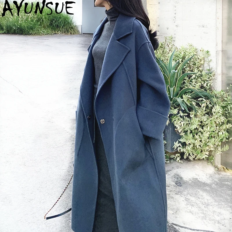 AYUNSUE Winter Coat Women 100% Wool Coat Female Double Side Woolen Coats and Jackets Women Korean Long Jacket Chaqueta Mujer MY
AYUNSUE Winter Coat Women 100% Wool Coat Female Double Side Woolen Coats and Jackets Women Korean Long Jacket Chaqueta Mujer MY