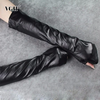 VGH Casual PU Leather Female Gloves Warps Slim Long Length Ruched Elegant Glove For Women Fashion Accessories 2020 Spring Tide
VGH Casual PU Leather Female Gloves Warps Slim Long Length Ruched Elegant Glove For Women Fashion Accessories 2020 Spring Tide