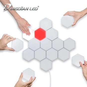 DINGDIAN LED DIY Quantum Lamp Colorful Hexagonal Lamp Touch Sensitive Night light Magnetic Hexagons Wall Lamp Beehive Lamp
DINGDIAN LED DIY Quantum Lamp Colorful Hexagonal Lamp Touch Sensitive Night light Magnetic Hexagons Wall Lamp Beehive Lamp