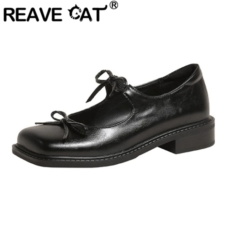 REAVE CAT 2022 Ladies Pumps Square Toe Low Heels Slip-on Shallow Bowtie Casual Large Size 33-43 Black Brown Beige Spring S3049 
REAVE CAT 2022 Ladies Pumps Square Toe Low Heels Slip-on Shallow Bowtie Casual Large Size 33-43 Black Brown Beige Spring S3049