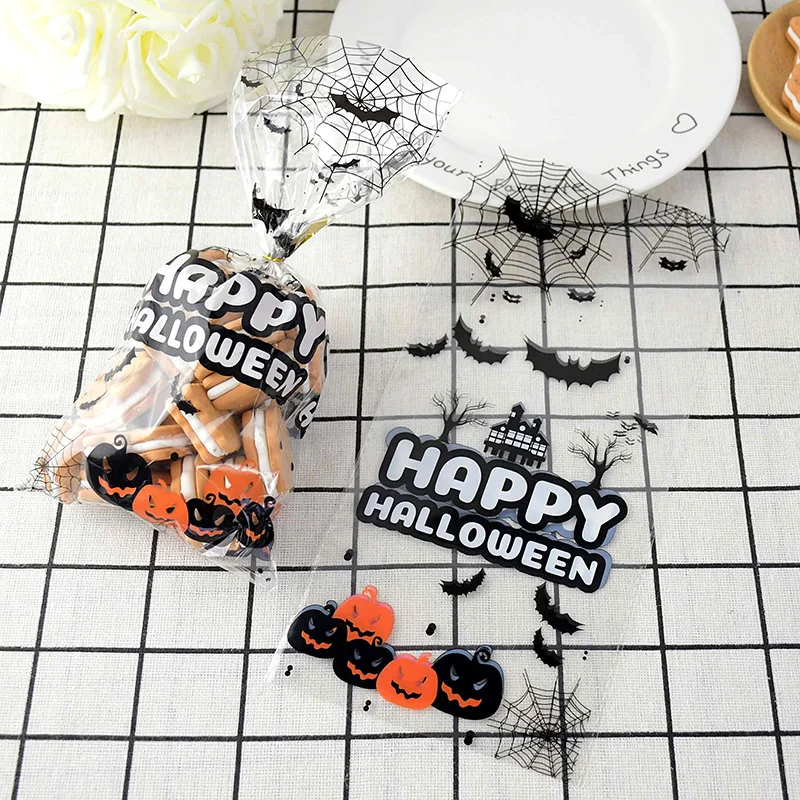 50pcs 12x27cm Happy Halloween Candy Cookies Bags Pumpkins Spider Bat Print Plastic Bag Snacks Cake Food Package Supplies Bakery
50pcs 12x27cm Happy Halloween Candy Cookies Bags Pumpkins Spider Bat Print Plastic Bag Snacks Cake Food Package Supplies Bakery