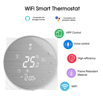 Wifi Smart Electric Floor Boiler Heating Thermostat APP Voice Control Backlight Weekly LCD Touch Screen Temperature Controller
Wifi Smart Electric Floor Boiler Heating Thermostat APP Voice Control Backlight Weekly LCD Touch Screen Temperature Controller