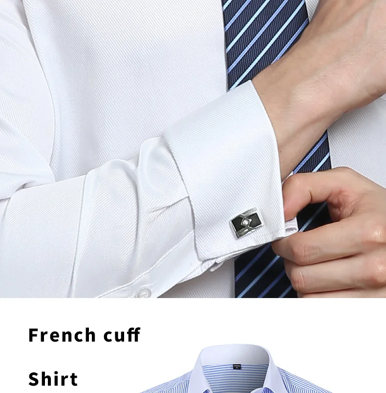 French Cuff Men's Dress Long Sleeve Shirt High Quality Regular Fit Male Social Wedding Party Cufflinks Shirt Plus Size 5XL 6XL French Cuff Men's Dress Long Sleeve Shirt High Quality Regular Fit Male Social Wedding Party Cufflinks Shirt Plus Size 5XL 6XL