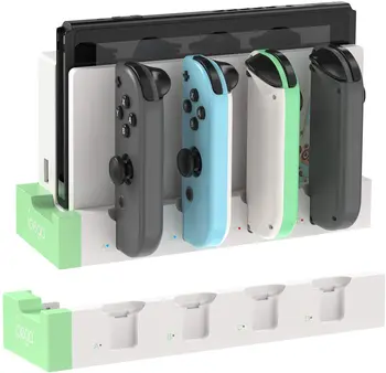 Charging Dock for Nintendo Switch Joy-Cons Controller Charger Nintend Switch Portable Desktop Charging Station Stand White/Green 
Charging Dock for Nintendo Switch Joy-Cons Controller Charger Nintend Switch Portable Desktop Charging Station Stand White/Green