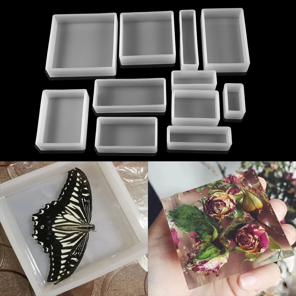 1Pcs Square Rectangle Silicone Molds Real Dried Plants Flower Insect Specimen UV Resin Epoxy Mold For DIY Pendant Jewelry Making
1Pcs Square Rectangle Silicone Molds Real Dried Plants Flower Insect Specimen UV Resin Epoxy Mold For DIY Pendant Jewelry Making
